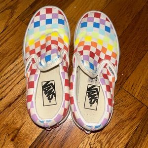 Color checkerboard block Vans size kids 12.0